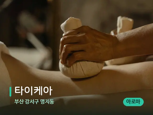 부산 강서구 명지동 타이케아 — 마사지 관리를 받는 장면